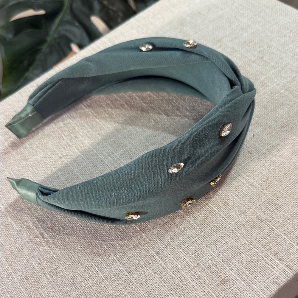 Robins egg handmade crystal Embellished Headband